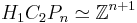 H_1 C_2 P_n \simeq \mathbb Z^{n%2B1}