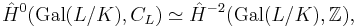   \hat{H}^{0}( \text{Gal}(L/K), C_L) \simeq\hat{H}^{-2}( \text{Gal}(L/K), \mathbb{Z}),