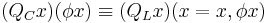 (Q_Cx)(\phi x)\equiv (Q_Lx)(x=x,\phi x)