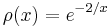 \rho(x)=e^{-2/x}