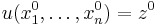 u(x_1^0,\dots,x_n^0) = z^0