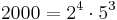 2000 = 2^4 \cdot 5^3