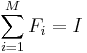 \sum_{i=1}^M F_i = I