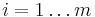 i=1\ldots m