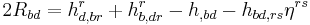 2R_{bd}= h^r_{d,br} %2B h^r_{b,dr} -h_{,bd} - h_{bd, rs} \eta ^{rs}