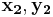 \mathbf{x_2}, \mathbf{y_2}