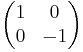 \begin{pmatrix}1&0\\0&-1\end{pmatrix}