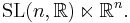  \mbox{SL}(n,\mathbb{R}) \ltimes \mathbb{R}^n.