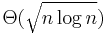 \Theta(\sqrt{n\log n})