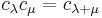 c_{\lambda} c_{\mu} = c_{\lambda %2B \mu}