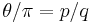 \theta/\pi=p/q