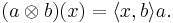 (a \otimes b)(x) = \langle x, b \rangle a. 