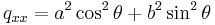 
q_{xx} = a^2 \cos^2 \theta %2B b^2 \sin^2 \theta\,
