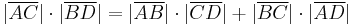 |\overline{AC}|\cdot |\overline{BD}|=|\overline{AB}|\cdot |\overline{CD}|%2B|\overline{BC}|\cdot |\overline{AD}|