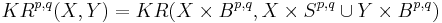 KR^{p,q}(X,Y) = KR(X\times B^{p,q},X\times S^{p,q}\cup Y\times B^{p,q})