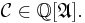 \mathcal{C}\in\mathbb{Q}[\mathfrak{A}].