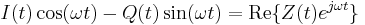 I(t)\cos(\omega t) - Q(t)\sin(\omega t) = \mathrm{Re}\{Z(t)e^{j\omega t}\}\,