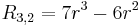 R_{3,2} = 7 r^3-6 r^2