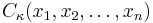 C_\kappa(x_1,x_2,\ldots,x_n)