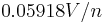 {0.05918 V}/{n}