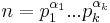 n=p_1^{\alpha_1}...p_k^{\alpha_k}