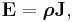  \mathbf{E} = \boldsymbol{\rho} \mathbf{J} ,\,\!