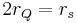 2r_{Q}=r_{s}