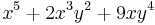 x^5 %2B 2 x^3 y^2 %2B 9 x y^4