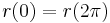 r(0)=r(2\pi)