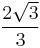 \frac{2\sqrt{3}}{3}