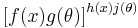 {[f(x) g(\theta)]}^{h(x)j(\theta)}