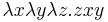 \lambda x \lambda y \lambda z. z x y