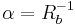 \alpha=R_b^{-1}