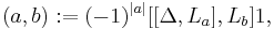  (a,b)�:= (-1)^{\left|a\right|} [[\Delta,L_{a}],L_{b}]1  , 