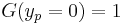 G(y_p=0)=1