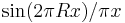 \sin(2\pi R x) / \pi x