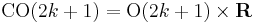 \operatorname{CO}(2k%2B1) = \operatorname{O}(2k%2B1) \times \mathbf{R}