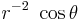  r^{-2}~\cos\theta \,