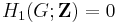 H_1(G;\mathbf{Z})=0