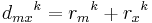 {d_{mx}}^k = {r_m}^k %2B {r_x}^k