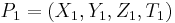  P_1=(X_1,Y_1,Z_1,T_1) 