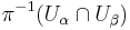 \pi^{-1}(U_\alpha\cap U_\beta)