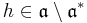 h\in\mathfrak{a}\setminus\mathfrak{a}^{\ast}\,