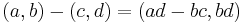 (a,b) - (c,d) = (ad-bc,bd) \,