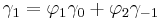 \gamma_1 = \varphi_1 \gamma_0 %2B \varphi_2 \gamma_{-1}