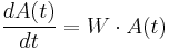 \frac {dA(t)} {dt} = W \cdot A (t)