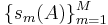 \{s_m(A)\}_{m=1}^M