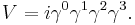 V = i \gamma^0\gamma^1\gamma^2\gamma^3.\ 