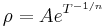 \rho = Ae^{T^{-1/n}}