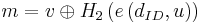 \textstyle m = v \oplus H_2\left(e\left(d_{ID}, u\right)\right)